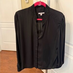 Chico’s Black Blouse with rhinestones on the collar